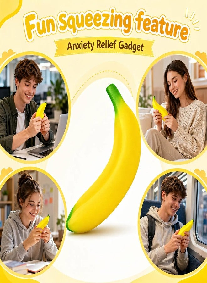 WANGXYZ Bannana Squishy Toy,Banana Squishy,Banana Stress Toys,Lightweight Squeeze Toys Stress Relief Toys for Adults Party Favors Birthday Gift - Image 5