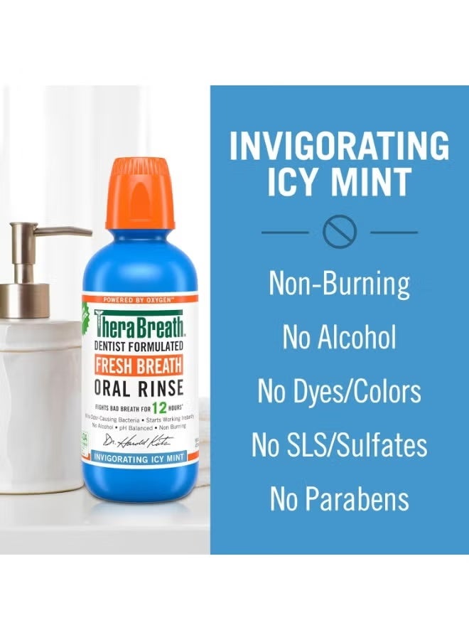 Therabreath Dentist Formulated Fresh Breath Oral Rinse Invigorating Icy Mint 473ml (Pack of 2) - Image 5