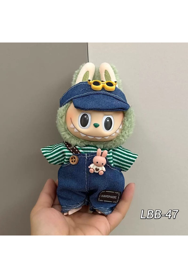Labubu Clothes - Labubu Outfit, Chic Style Set for Labubu Dolls, 17cm Doll Clothes Suitable for labubu Dolls Accessories 