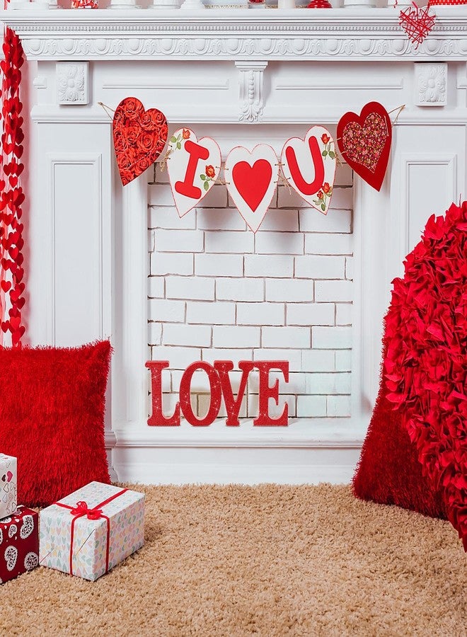 Queekay Wood Love Signs Valentine's Day Table Decorations Freestanding Block Love Cutout Letters with Rhinestone Decor for Valentine's Day Anniversary Wedding Party Favor Decor（Sweet Style） - Image 4