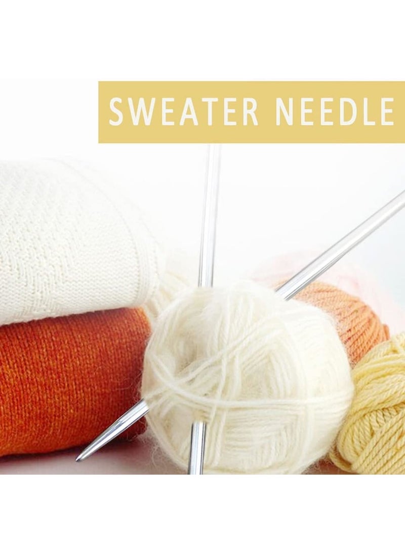 سيوسي Knitting Needles Set, 35Pcs Double Pointed and Straight Metal Needles for Beginners and DIY Craft, Smooth Lightweight Design 2.0-5.0mm, Ideal for Crochet Knitting Projects Travel and Home Use - Image 5