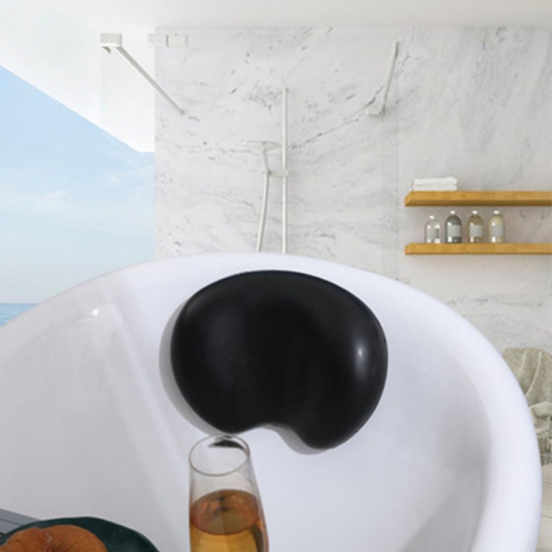 Uonlytech 3D Non-Slip Bath Tub Pillow Headrest for Adults with Suction Cups, Black Bathtub Cushion Back Support for Home Spa and Relaxation - Image 4