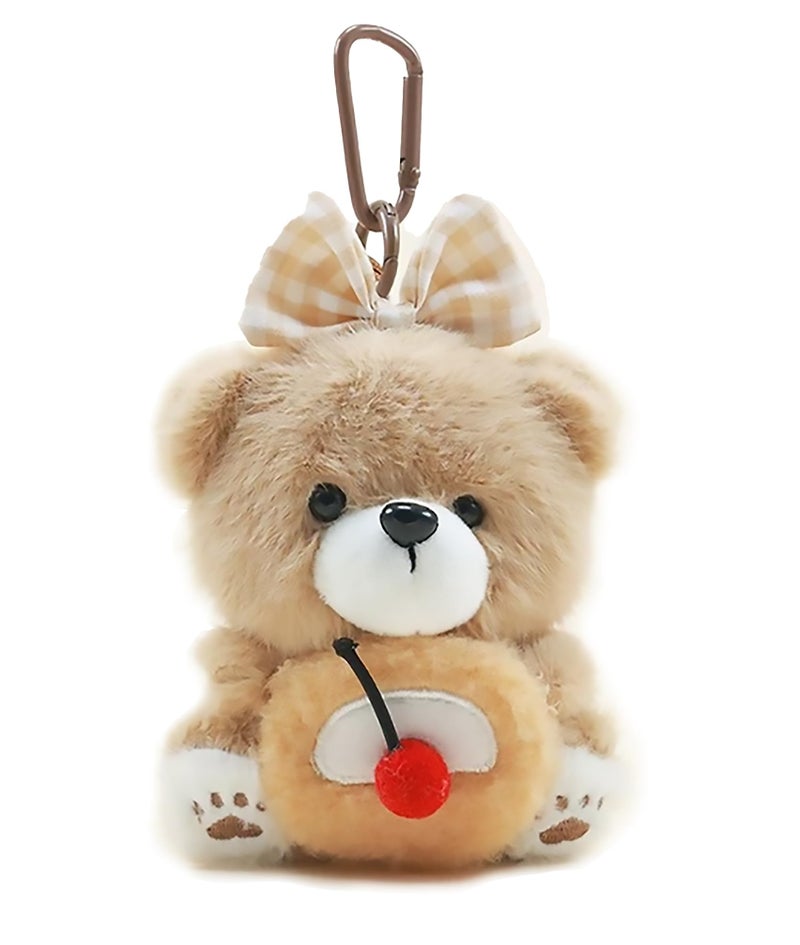 YILANFULL Cherry Bear Key Chain Bag Charms,Cute Plush Keychains Gift For Women Handbag, Purse, Backpack, Car Keys - Image 1