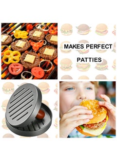 PIQUEBAR PIQUEBAR Burger Press Patty Maker Stainless Steel Hamburger Patty Press Mold Wood Handle NonStick with 100 Patty Papers  - Image 4