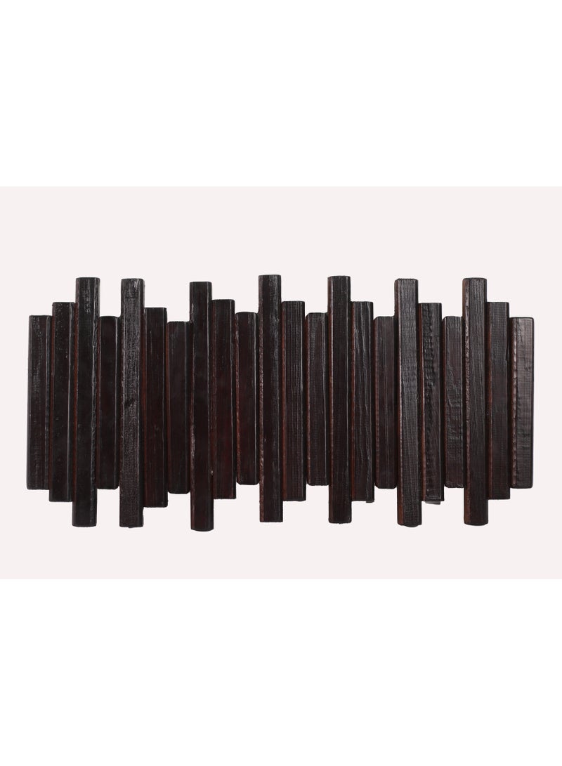 Piano Wall Mounted Coat Rack Made of Natural Wood Wall Mounted Coat Rack with Foldable Hooks 6 Hooks Art Hanger for Entryway Living Room Christmas Gifts - Image 2