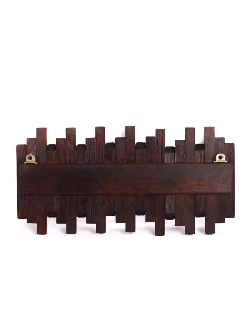 Piano Wall Mounted Coat Rack Made of Natural Wood Wall Mounted Coat Rack with Foldable Hooks 6 Hooks Art Hanger for Entryway Living Room Christmas Gifts - Image 4