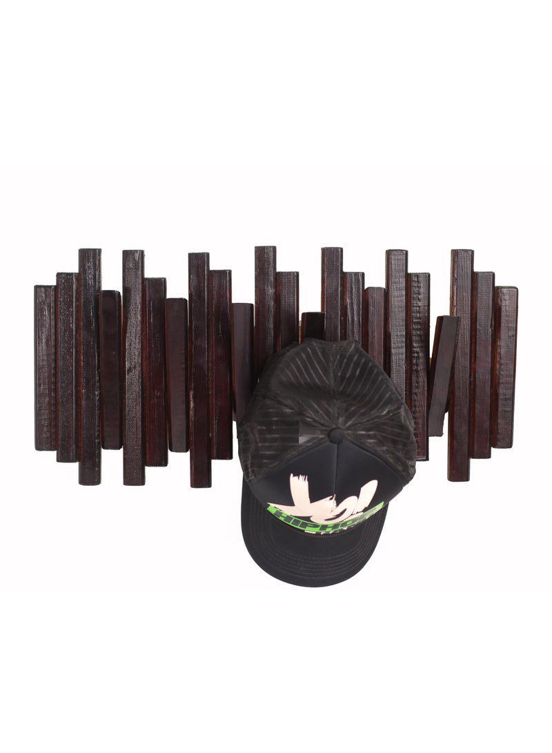 Piano Wall Mounted Coat Rack Made of Natural Wood Wall Mounted Coat Rack with Foldable Hooks 6 Hooks Art Hanger for Entryway Living Room Christmas Gifts - Image 3