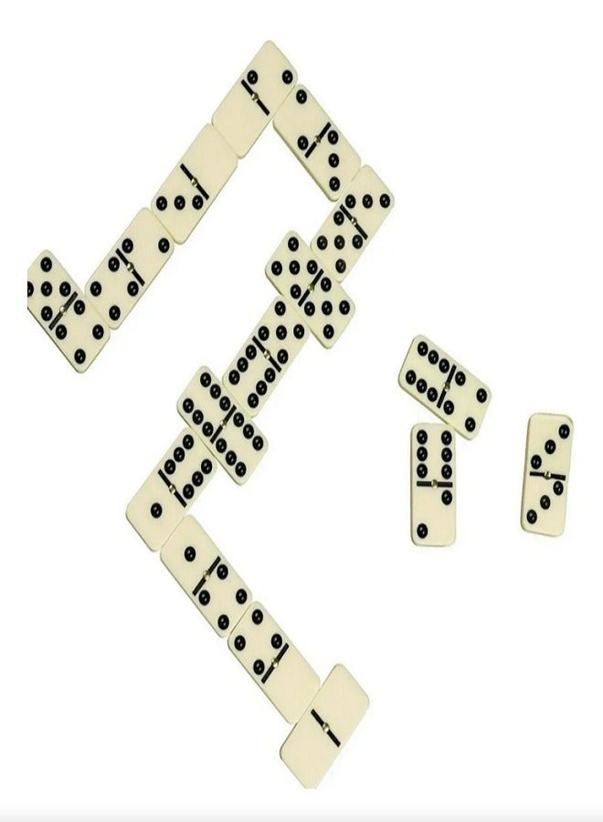 Double Dominoes Set 28 Pieces High Quality for Entertaining Family and Friends - Durable Design for All Ages (Blue)  - Image 2