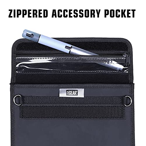 USA GEAR Tablet Holder Case Compatible with iPad mini 7 - Travel Bag Carry Cover with Open Front Design & Adjustable Shoulder Carrying Strap fits iPad mini Tablets (Black) for 7.9" Tablets - Image 5