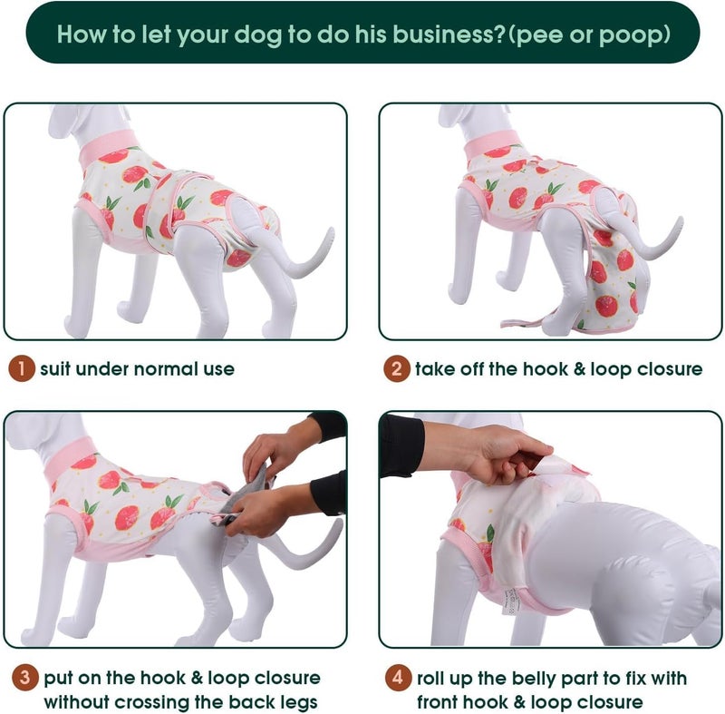 Kuoser Moisture wear upgraded quality Recovery Suit for Dogs Cats After Surgery, Professional Pet Recovery Shirt Dog Abdominal Wounds Bandages, Substitute E-Collar & Cone,Prevent Licking Dog Onesies Pet Surgery Recovery Suit Trendy versatile build - Image 4