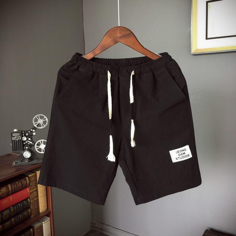Linen Shorts Mens Chinese Style plus size Straight Beach Pants Youth Summer Thin Cotton and Linen Mens Trendy Pants White  - Image 3