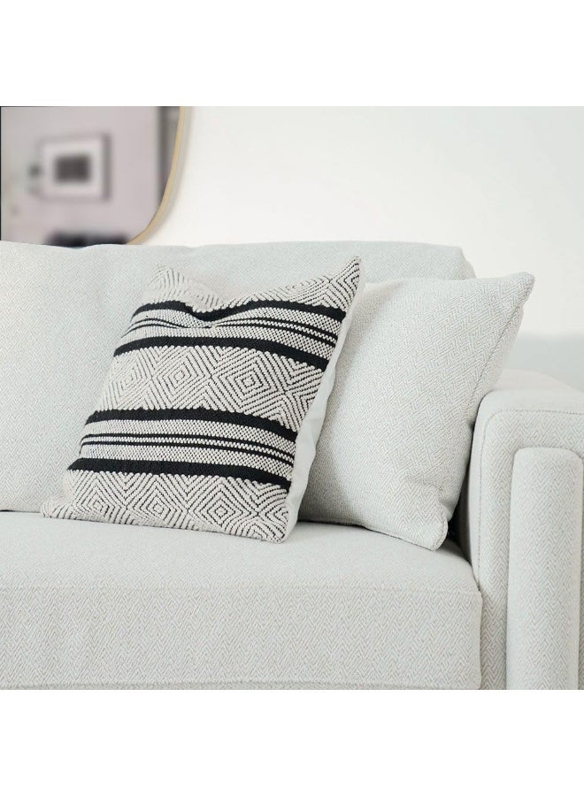 Comfynest Comfynest Eltham 3Seater Fabric Sofa With 2Years Warranty 225X92X79Cm White - Image 4