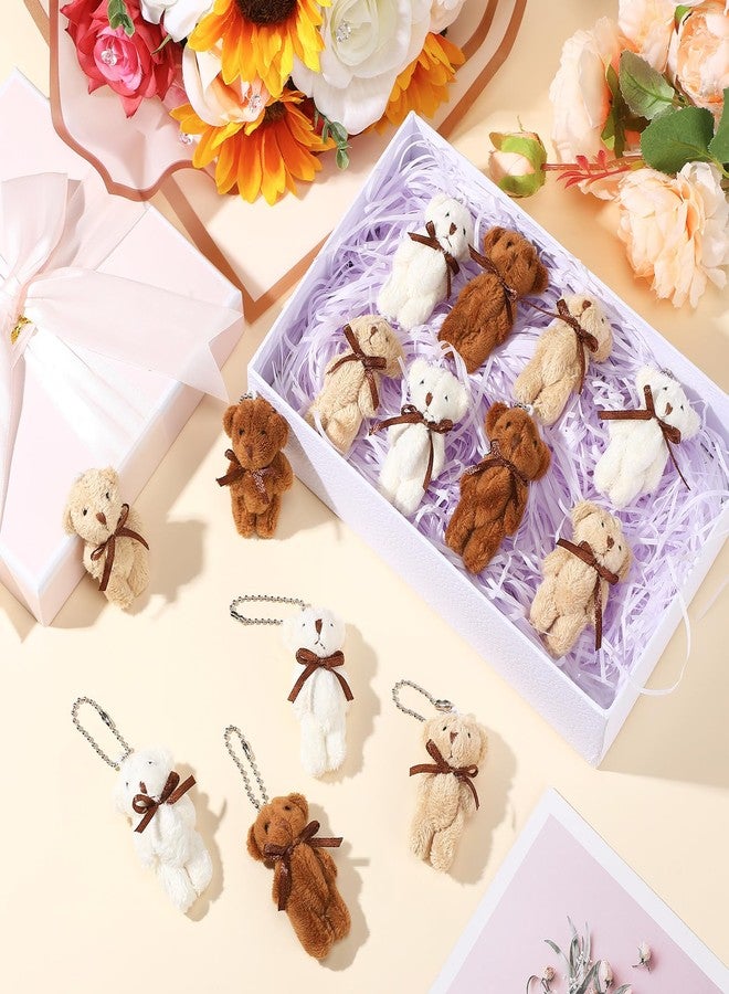 Jenaai 24 Pack Mini Bears with Bow Tie 2.35 Inch Plush Stuffed Tiny Bears Doll Bulk Small Animal for Graduation Gift Birthday Gifts Party Favors DIY Keychain Crafts - Image 2
