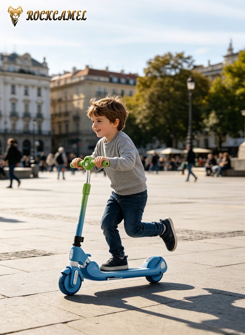 ROCKCAMEL 2-Wheel Kick Scooter, Gliding Scooter With Music And LED Light-Up Wheels, Outdoor Riding Toy For Kids Aged 4-16, Blue - Image 2