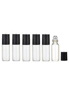 6Pcs 5Ml/0.1Oz Mini Empty Refill Clear Glass Essential Oil Rollon Bottles With Stainless Steel Roller Balls And Black Cap Travel Sample Packing Jar Pot Makeup Cosmetic Lip Balm Storage Holder - pzsku/ZAAA88311713F0A5CE3B4Z/45/_/1683269822/85efdd40-0b38-4eec-9ffa-6269e3ef552e