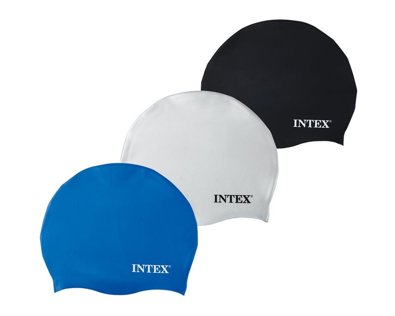Intex Silicon Swim Cap Soft Comfortable fit in Choice of Three Colours #55991