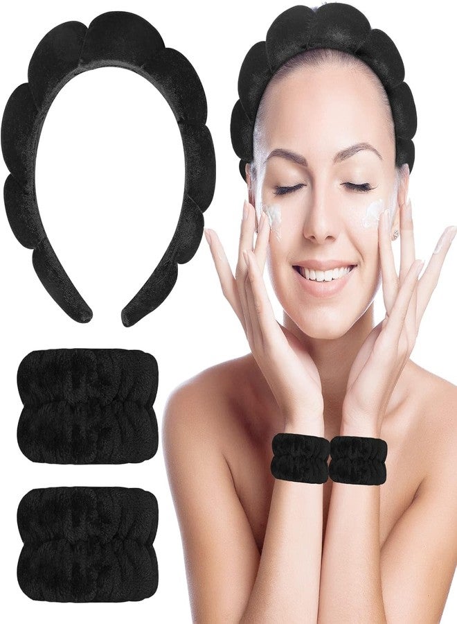 أطواق رأس ZPCCOT للنساء، طوق رأس للسبا، طوق رأس للمكياج، أطواق معصم للغسل، منتجات العناية بالبشرة للمكياج والغسل وقناع الوجه، متعددة الألوان - Image 1