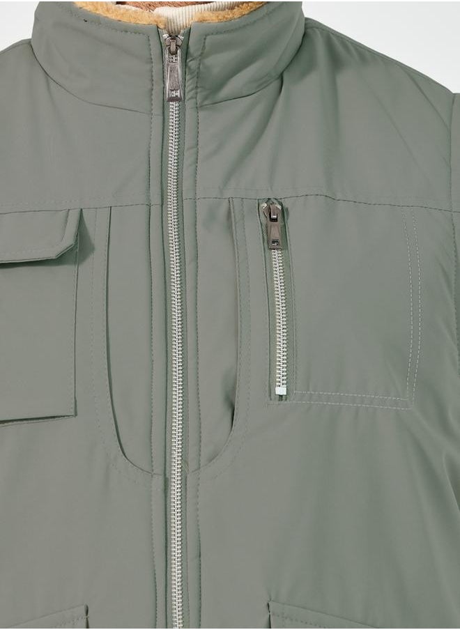 Styli - Warm Fleece Lined Gilet Jacket with Zip Detail - Image 1