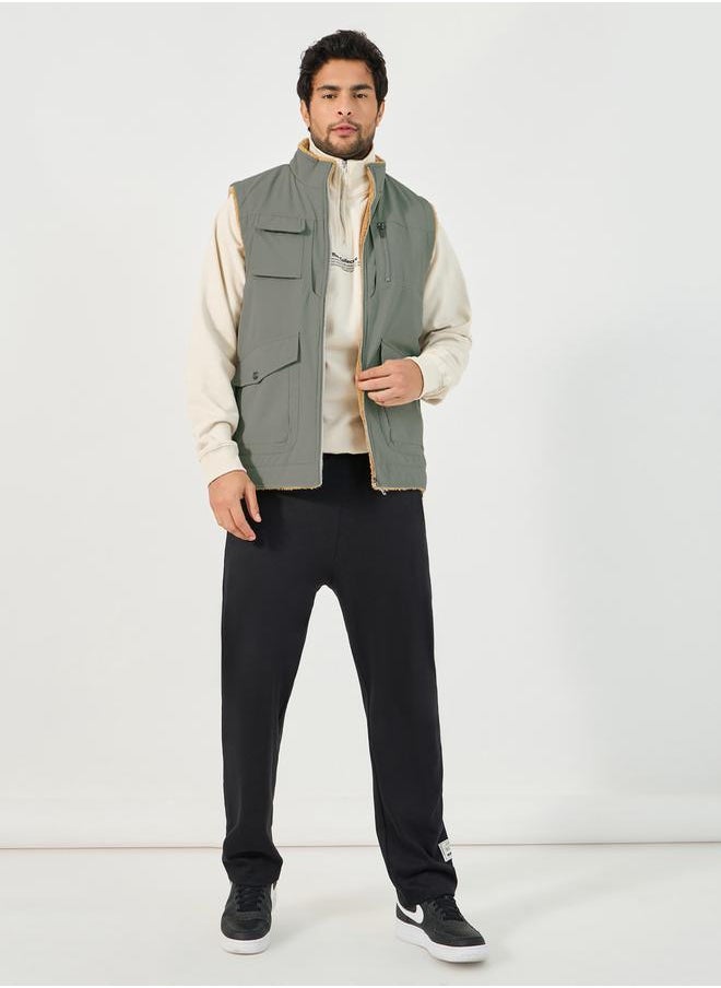 Styli - Warm Fleece Lined Gilet Jacket with Zip Detail - Image 1