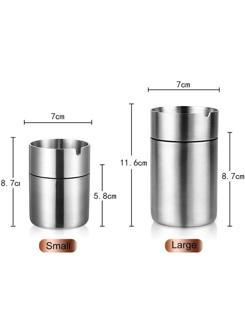 Stainless Steel Ashtray, Outdoor Ashtray, Windbreaker Ashtray, Car Ashtrays, Ash Tray for Household Office Garden (Large) - Image 4