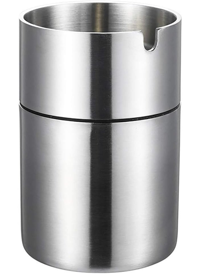 Stainless Steel Ashtray, Outdoor Ashtray, Windbreaker Ashtray, Car Ashtrays, Ash Tray for Household Office Garden (Large) - Image 1