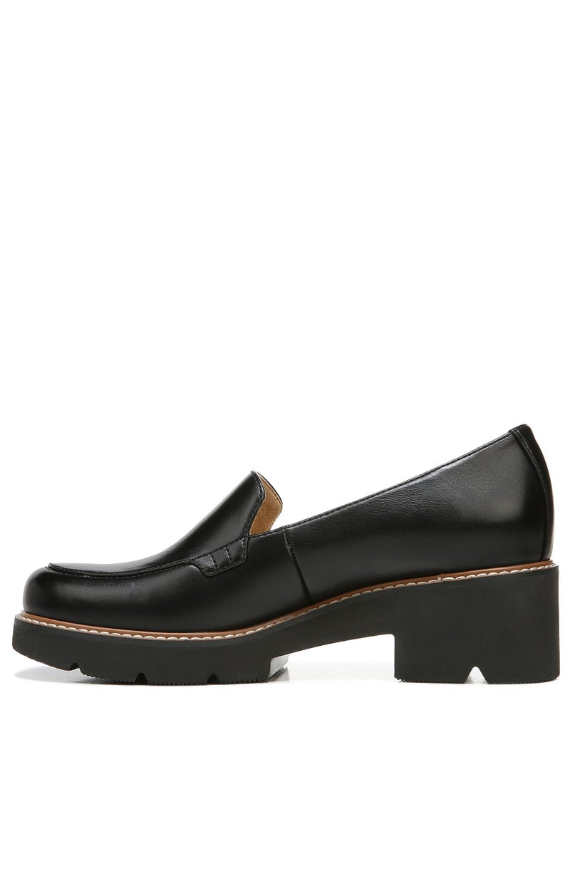 Naturalizer Womens Cabaret Slip On Lightweight Lug Heeled Loafer, Black Smooth, 10 M - Image 2