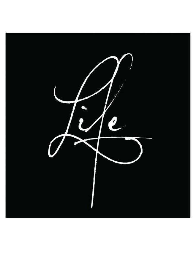 RYN Life Printed Wall Art Black/White 30x30cm - Image 1