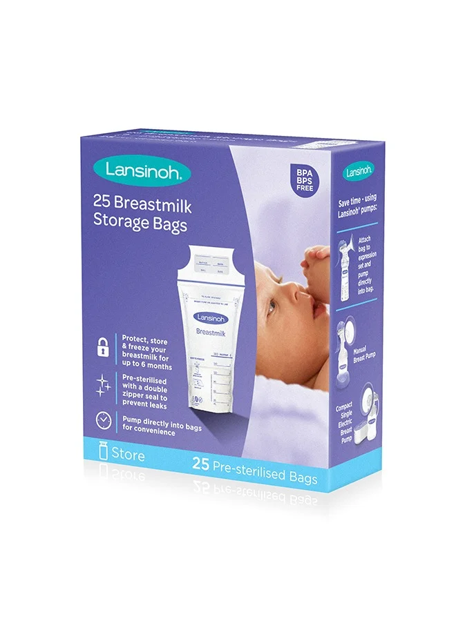 Lansinoh Pack Of 25 Breastmilk Storage Bags
