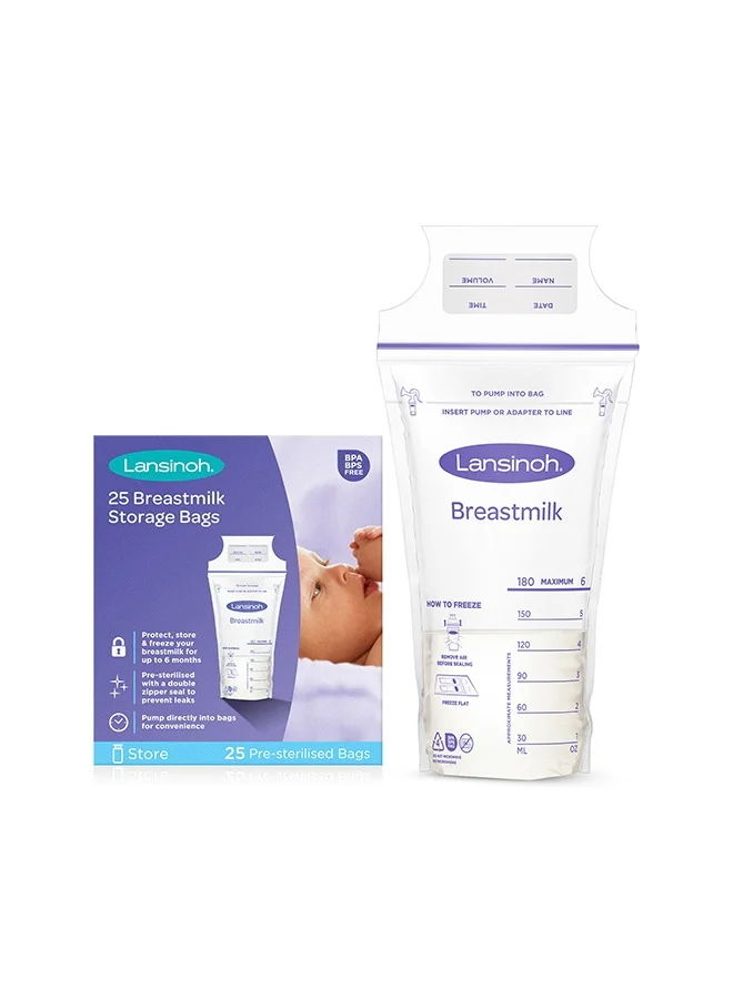 Lansinoh Pack Of 25 Breastmilk Storage Bags