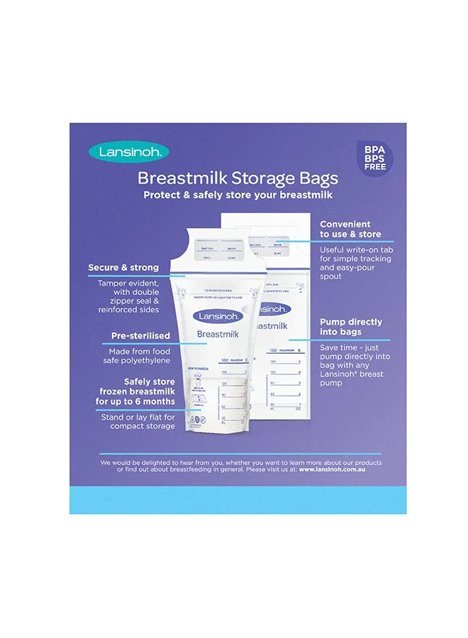 Lansinoh Pack Of 25 Breastmilk Storage Bags
