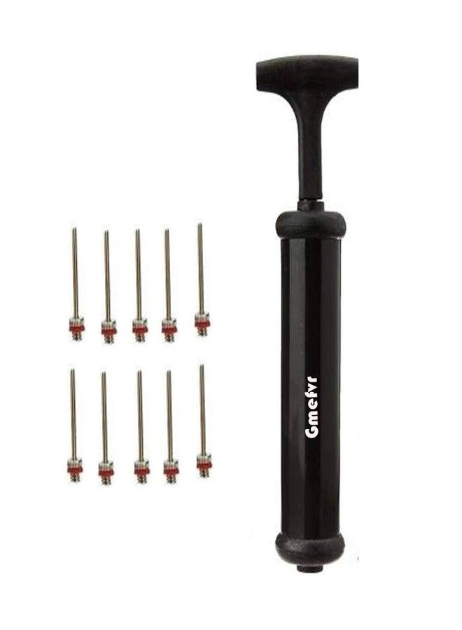 Gmefvr Sports Football, Volleyball, Basketball, Rugby, Balloon Air Pump with 10 Nozzle Pin (Multicolour) - Image 2