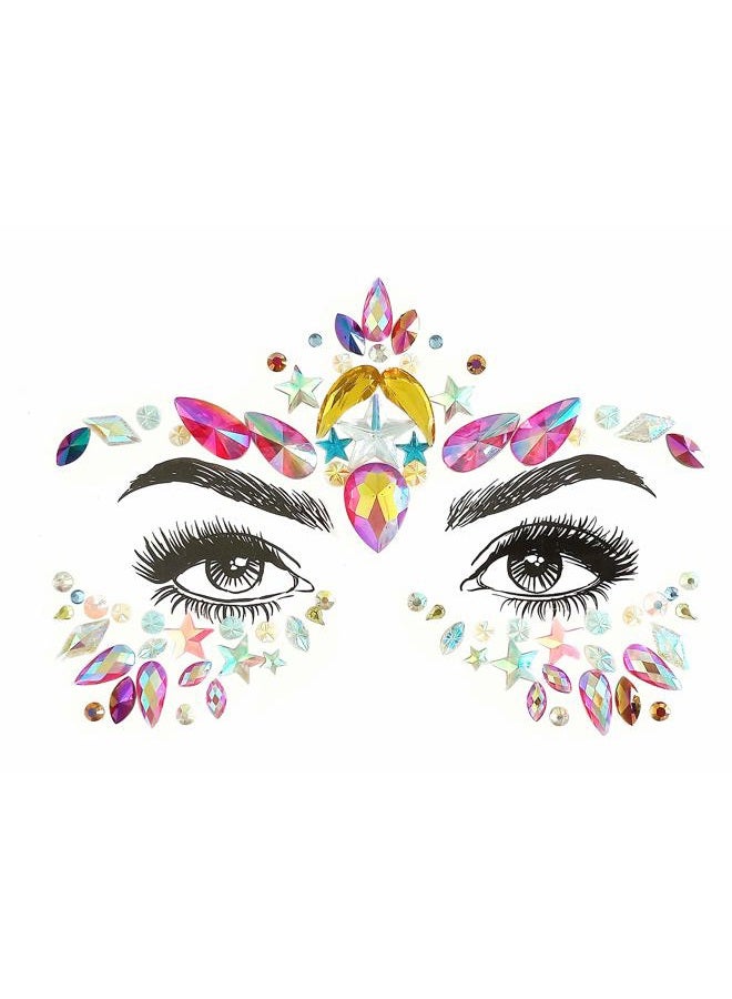 SHINEYES 8 Pc Music Rave Face Jewels: Rhinestone Crystal Gems for Eyes, Body & More - Image 5