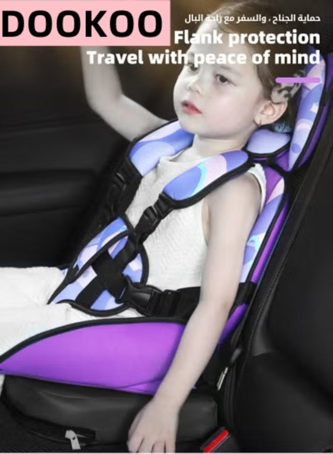 DOOKOO Auto Child Safety Seat, Simple Car Portable Seat Belt, Foldable Car Seat Protection Travel Accessories for Kids 0-12, Car Seat Liner for Toddlers 3-5 - Image 3