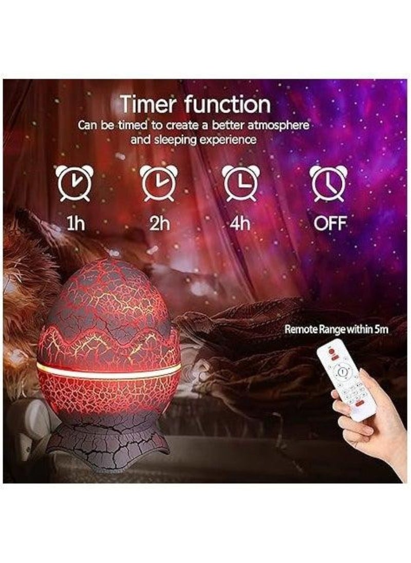 TIGER Dinosaur Egg Galaxy Star Projector with Wireless Music Player – Starry Night Light with White Noise, Nebula Effects, Timer, and Remote Control – Perfect Gift & Bedroom Decoration for Kids and Adults  - Image 3