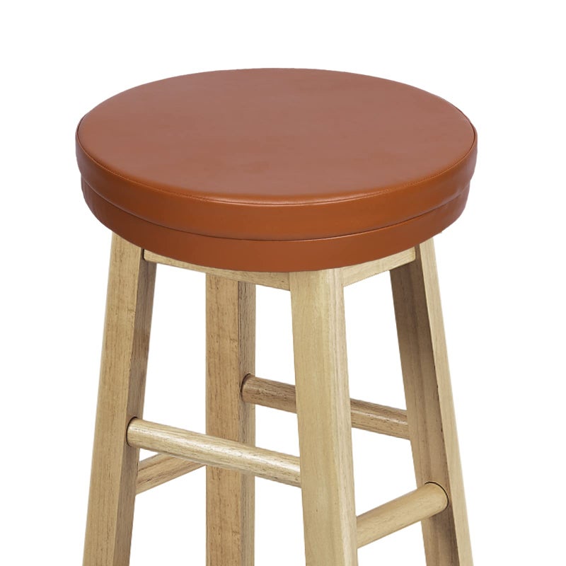 Shinnwa Shinnwa Bar Stool Cushion Leather Bar Stool Covers Round Waterproof Foam Padded Seat Cushions with Elastic and Non Slip Backing 13 Inch Burnt Orange 