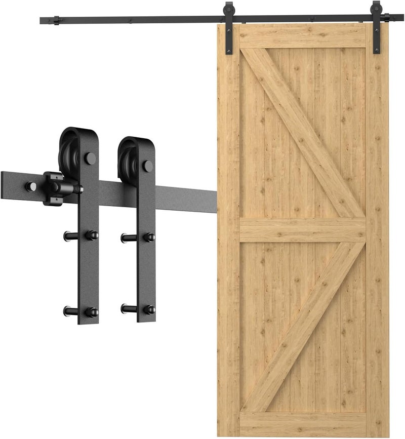 CCJH Barn Door Hardware Kit 4FT Sliding Track Heavy Duty for Single Max 24'' Wide Door Panel - Image 1