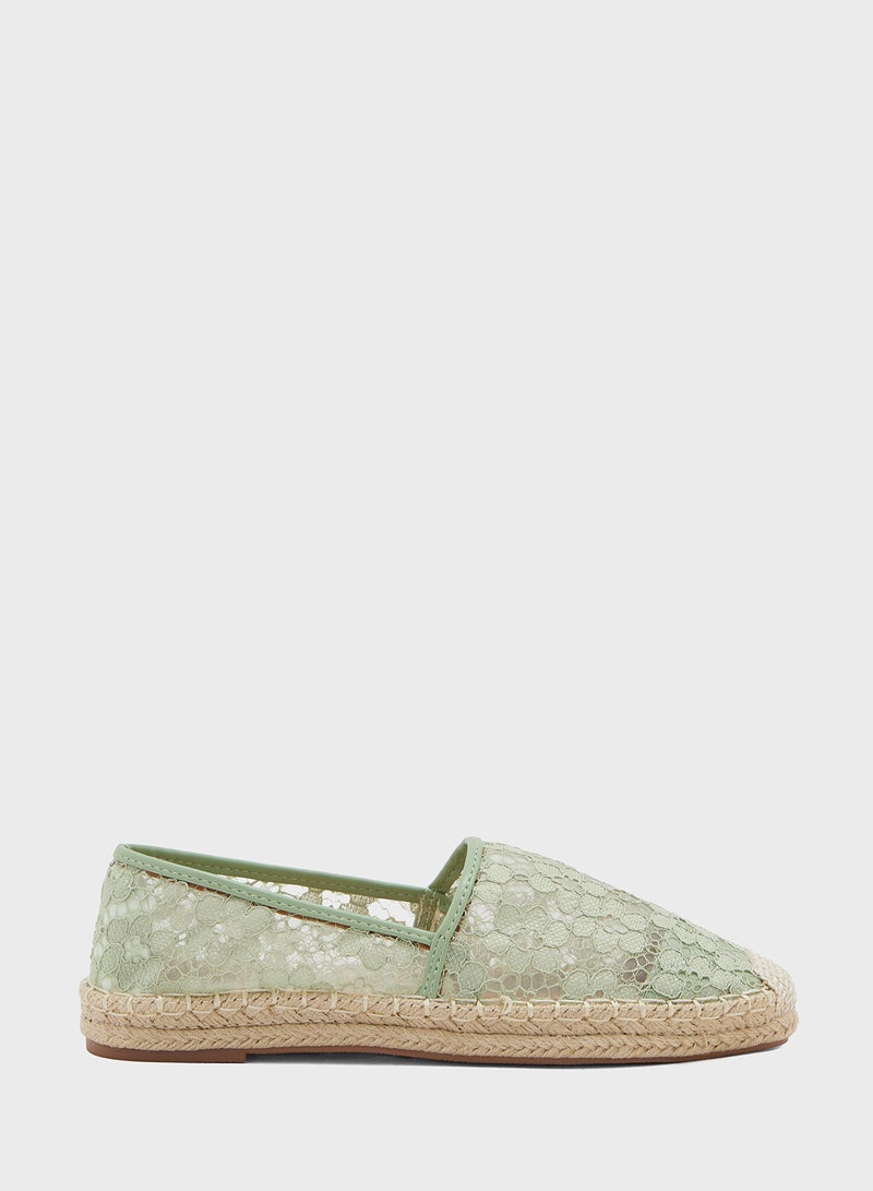 ELLA Lace Embroidered Espadrille  - Image 1