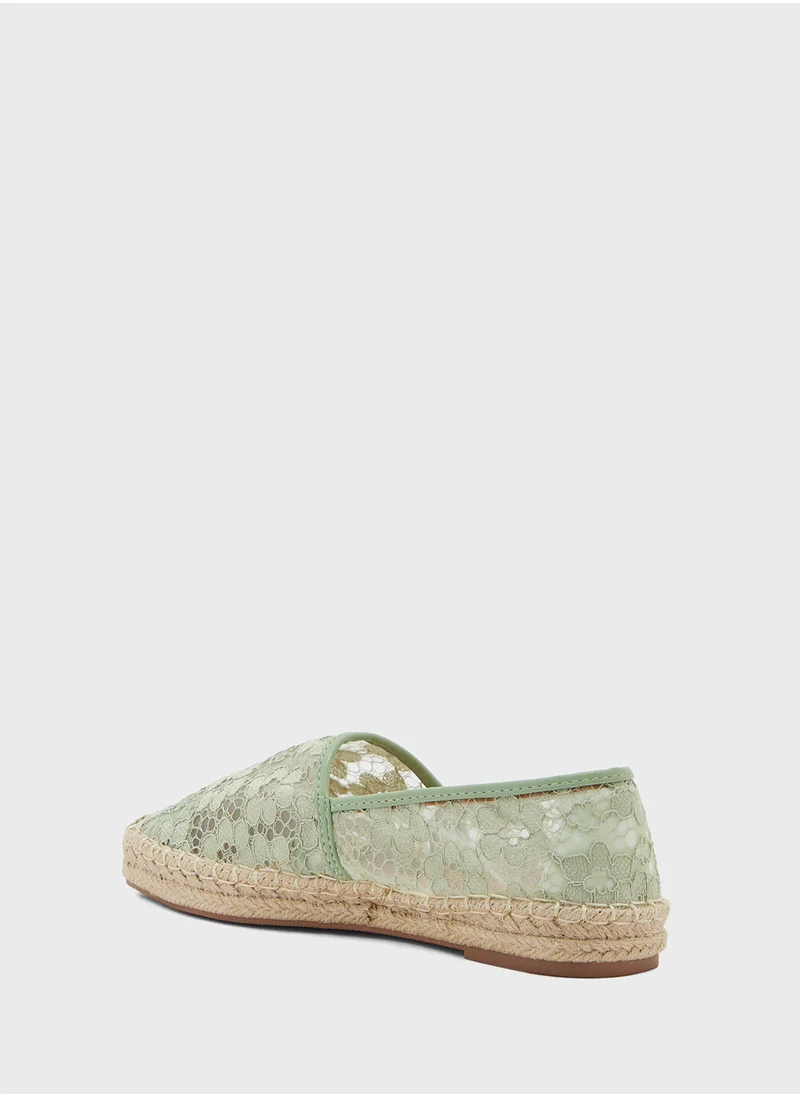 ELLA Lace Embroidered Espadrille