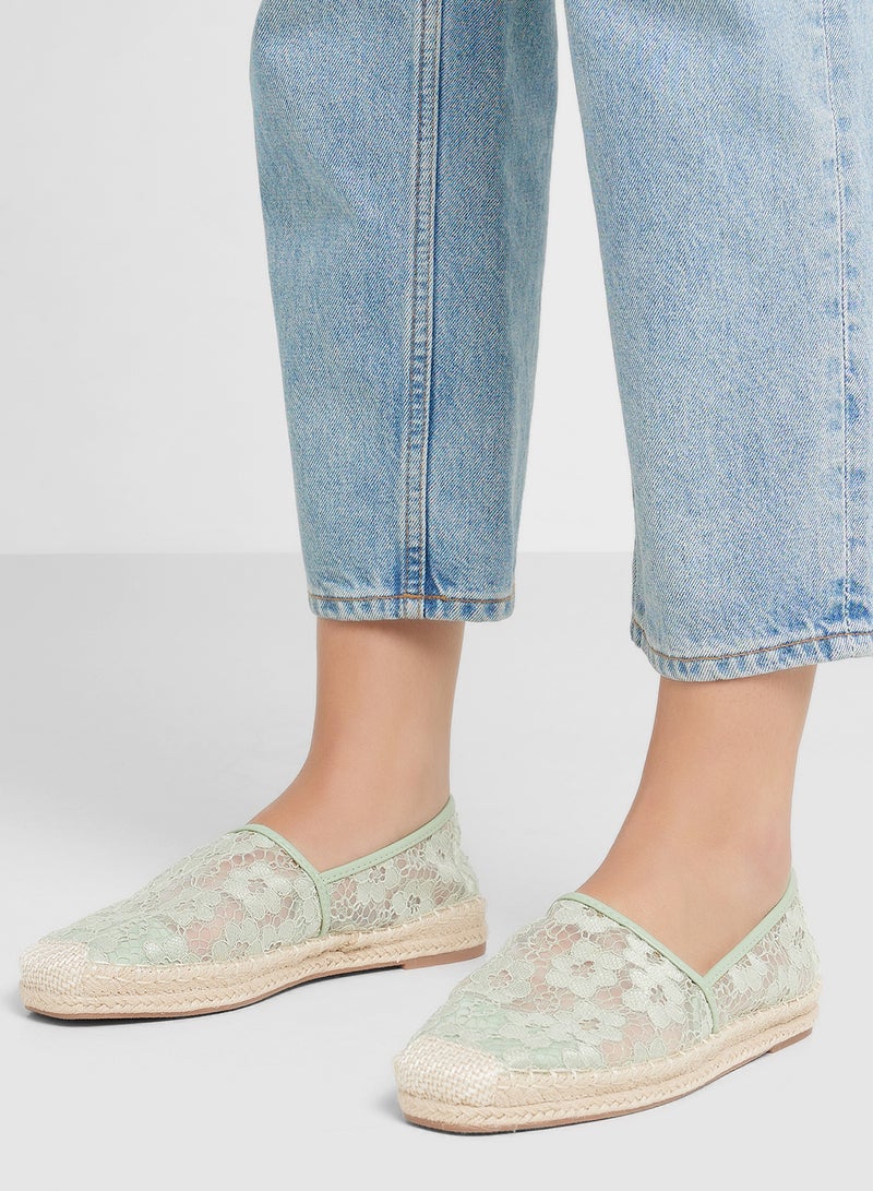 ELLA Lace Embroidered Espadrille  - Image 5