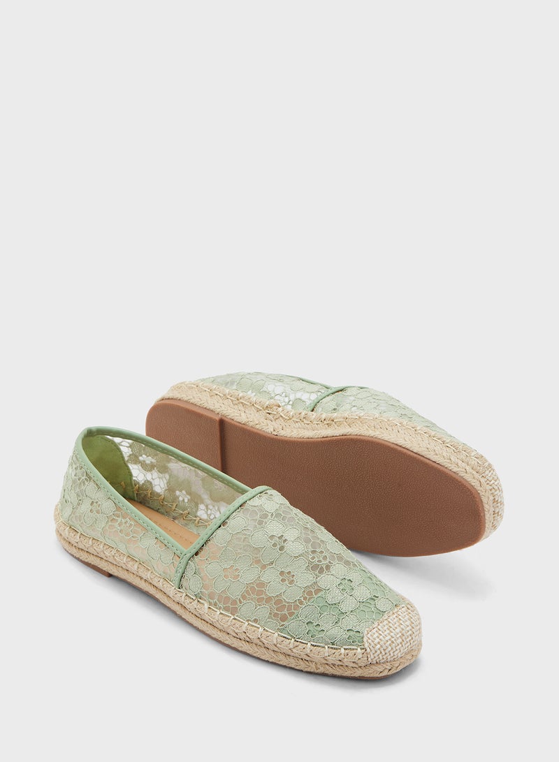 ELLA Lace Embroidered Espadrille  - Image 3