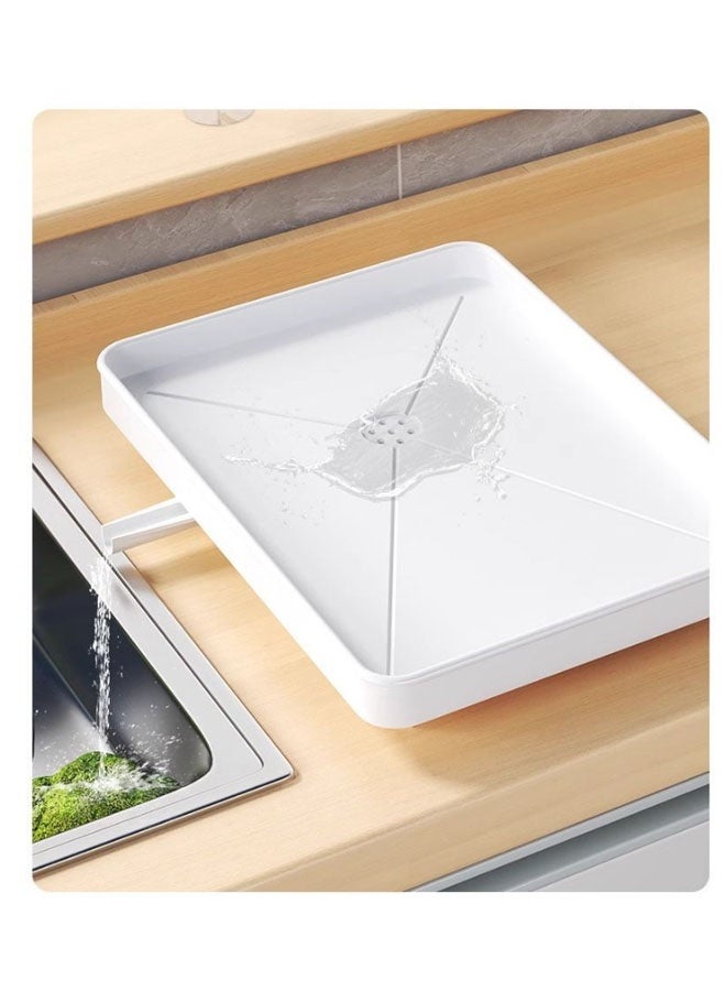 كيلا رف تجفيف الأطباق رف تجفيف الأطباق رف تخزين المطبخ رف تجفيف الأطباق كبير الحجم مضاد للبكتيريا أدوات المطبخ رف أطباق رف أطباق بتصميم تصريف (أسود) فولاذ - Image 4