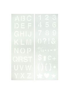 DEQUERA Dequera Creative Start Reusable Stencil Letters Numbers and Characters 1 Helvetica 098166 