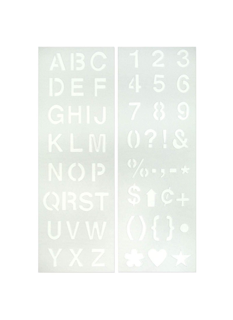 DEQUERA - Dequera Creative Start Reusable Stencil Letters Numbers and Characters 1 Helvetica 098166 - Image 1
