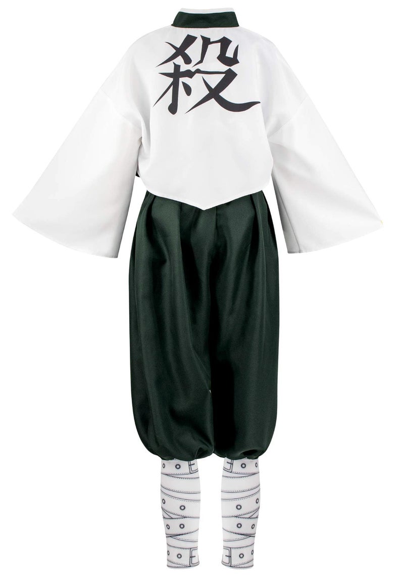C-ZOFEK Men's Anime Cosplay Costume Green Suit with White Coat and Belt (Medium) - Image 5
