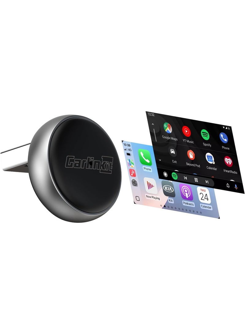 Carlinkit Wireless CarPlay Adapter & Android Auto Mini Ultra3, 2-in-1 Mini USB Design with OEM Car Models, Plug and Play/Low Latency Portable/Auto Connect, Compatible with iOS 10+ & Android 11+ - Image 1