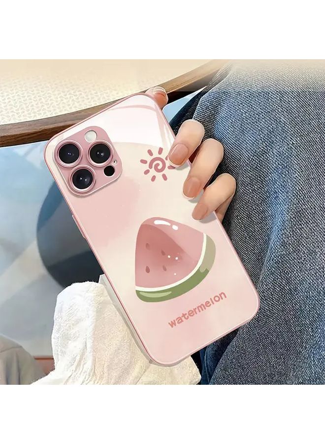 Mixed Color Watermelon Tempered Glass Phone Case For iPhone 14 Pro Scratch Resistant - Image 3