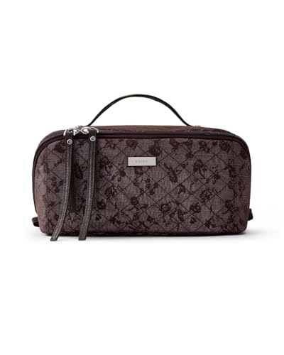 EACHY Travel Makeup Bag, Large Toiletry Bag for Women, Flat-Opening Organizer Pouch with Compartments - Image 5