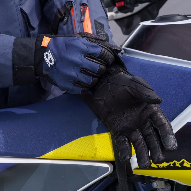 MSR Tactical Mens Gloves, Touchscreen Capable | Motorcycle | Paintball | Airsoft | ADV Wind Blocking Gloves W/D3O Medium Blue - Image 3