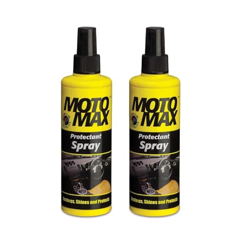 Motomax Protectant Spray (100 ml),Pack of 2 | Repels dust, pollutants| Protect, Restore Faded Vinyl, Plastic, Leather, Dashboard, Rubber, Tyres of Cars, Bikes - Image 1