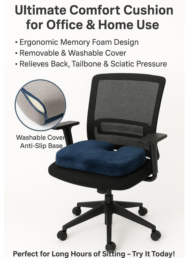 نيكست ليفل ميموري فوم نكست ليفل وسادة مقعد من إسفنج الذاكرة بفتحة العصعص - Image 2